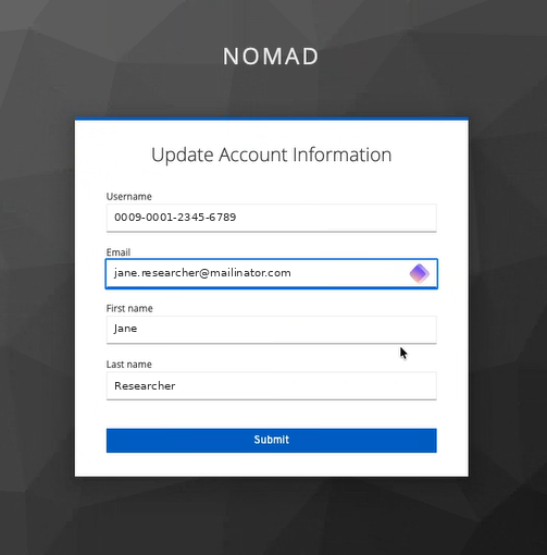 First-time account confirmation