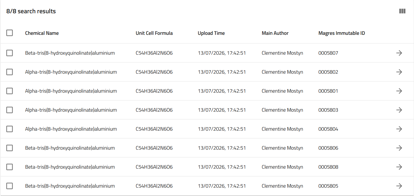 Search results for the free-text QATMON reference code search