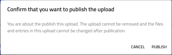 Confirmation dialog before publishing